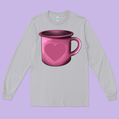 Valentine's Day Heart Mug Long Sleeve Tee Designed By Adodesignshop