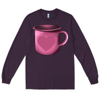 Plum Valentine's Day heart mug Long Sleeve Tee - AdoDesignShop