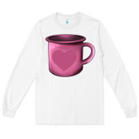 White Valentine's Day heart mug Long Sleeve Tee - AdoDesignShop