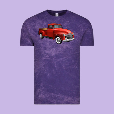 Western Red Truck Right 34 View 1 Vintage Tee Designed By Fadigitalartstudio