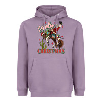 Lavender howdy christmas cowboy santa Heavyweight Hoodie - MaliasSmallBusiness