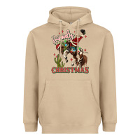 Mushroom howdy christmas cowboy santa Heavyweight Hoodie - MaliasSmallBusiness