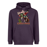 Plum howdy christmas cowboy santa Heavyweight Hoodie - MaliasSmallBusiness