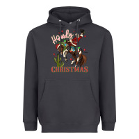 Smoke howdy christmas cowboy santa Heavyweight Hoodie - MaliasSmallBusiness