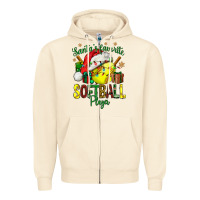 Sandshell Santa's Favorite Softball player Zipper Hoodie - NancyCooperArtShop