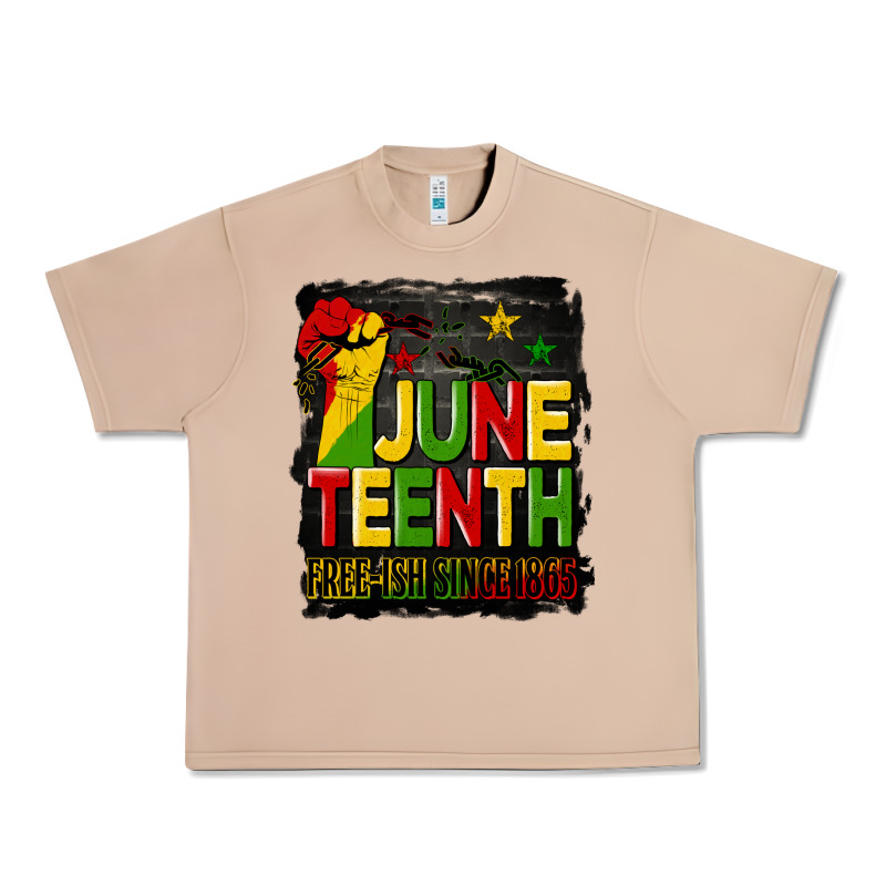 Juneteenth Fist Free Ish Since 1865 With Background Urban Heavy Tee by HRA Design Shop | Teevron