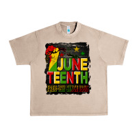 French Oak juneteenth fist free ish since 1865 with background Urban Heavy Tee - HRA Design Shop