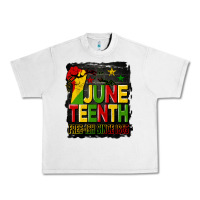Lunar Rock juneteenth fist free ish since 1865 with background Urban Heavy Tee - HRA Design Shop
