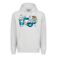 Dove Grey Winter Coffee Cups Premium Hoodie - Artiststas
