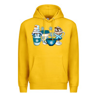 Lemon Winter Coffee Cups Premium Hoodie - Artiststas