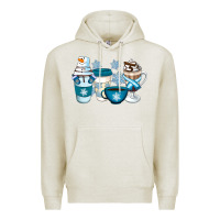 Oatmeal Heather Winter Coffee Cups Premium Hoodie - Artiststas
