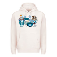 Pale Pink Winter Coffee Cups Premium Hoodie - Artiststas