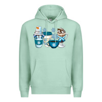 Seafoam Winter Coffee Cups Premium Hoodie - Artiststas