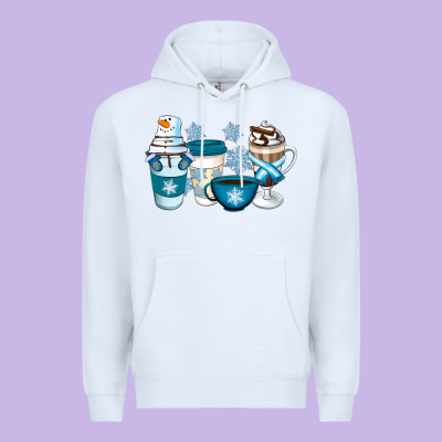 Winter Coffee Cups Premium Hoodie Designed By Artiststas