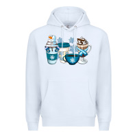 White Winter Coffee Cups Premium Hoodie - Artiststas