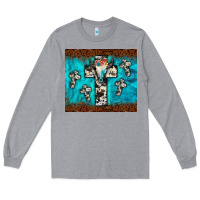 Heather Grey bull skull cross tumbler Long Sleeve Tee - JahusDesignShop