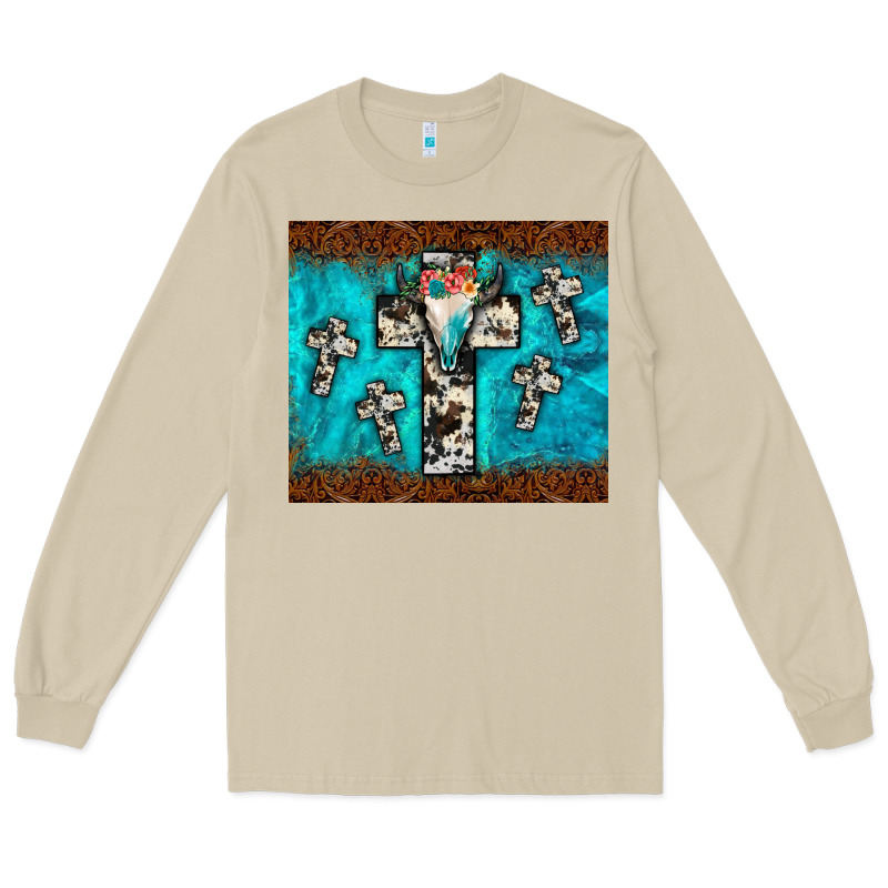 Bull Skull Cross Tumbler Long Sleeve Tee by JahusDesignShop | Teevron