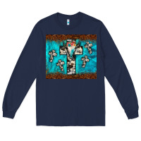 Navy bull skull cross tumbler Long Sleeve Tee - JahusDesignShop