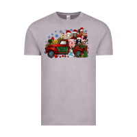 Vintage Zinc christmas farm animals truck Vintage Tee - RacoonDesign