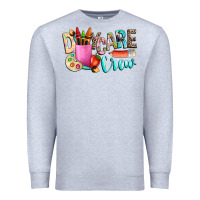 Heather Grey daycare crew Premium Sweatshirt - NancyCooperArtShop