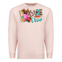 Pale Pink daycare crew Premium Sweatshirt - NancyCooperArtShop