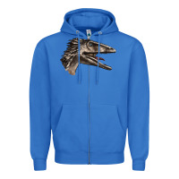 True Royal Deinonychus Face Zipper Hoodie - LillyAllenDesigns
