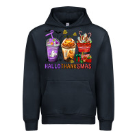 Navy hallothanksmas coffee cups Urban Hoodie - texasbilliewilder