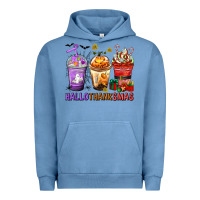 Pigment Pebble Blue hallothanksmas coffee cups Urban Hoodie - texasbilliewilder