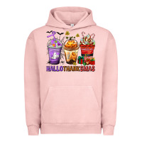 Pigment Salmon hallothanksmas coffee cups Urban Hoodie - texasbilliewilder