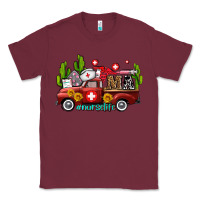 Burgundy ma medical assistant nurse truck with cactus and sunflowers Classic Tee - AdoDesignShop