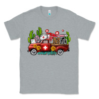 Heather Grey ma medical assistant nurse truck with cactus and sunflowers Classic Tee - AdoDesignShop