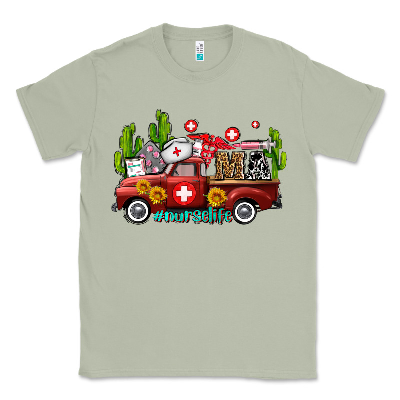 Ma Medical Assistant Nurse Truck With Cactus And Sunflowers Classic Tee by AdoDesignShop | Teevron