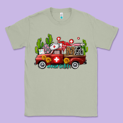 Ma Medical Assistant Nurse Truck With Cactus And Sunflowers Classic Tee Designed By Adodesignshop