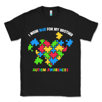 Black Wear Blue For My Brother Autism Classic Tee - CowhideDigitalArt