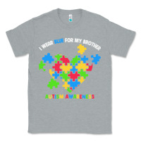 Heather Grey Wear Blue For My Brother Autism Classic Tee - CowhideDigitalArt