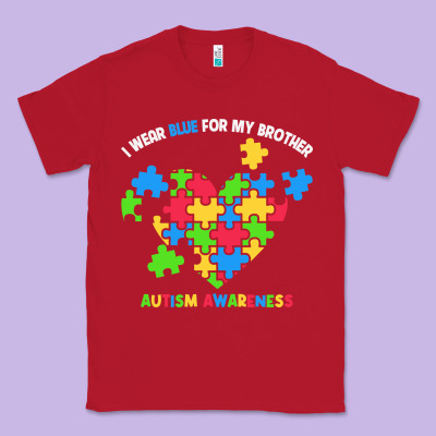 Wear Blue For My Brother Autism Classic Tee Designed By Cowhidedigitalart