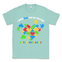 Seafoam Wear Blue For My Brother Autism Classic Tee - CowhideDigitalArt