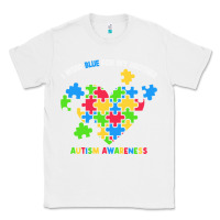 White Wear Blue For My Brother Autism Classic Tee - CowhideDigitalArt