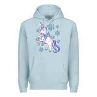Blue Mist Winter unicorn Premium Hoodie - Artiststas
