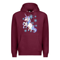 Burgundy Winter unicorn Premium Hoodie - Artiststas