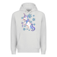 Dove Grey Winter unicorn Premium Hoodie - Artiststas