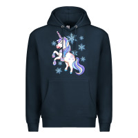 Navy Winter unicorn Premium Hoodie - Artiststas