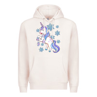 Pale Pink Winter unicorn Premium Hoodie - Artiststas