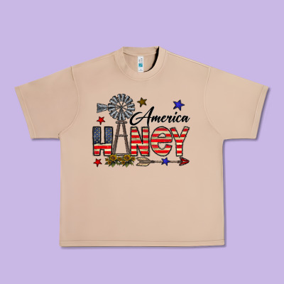 America Honey Urban Heavy Tee Designed By Cowhidedigitalart