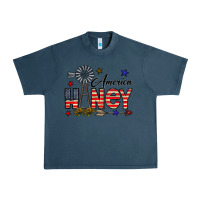 Midnight Navy america honey Urban Heavy Tee - CowhideDigitalArt
