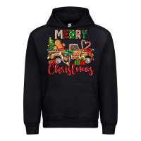Black merry christmas gingerbread truck Urban Hoodie - texasbilliewilder