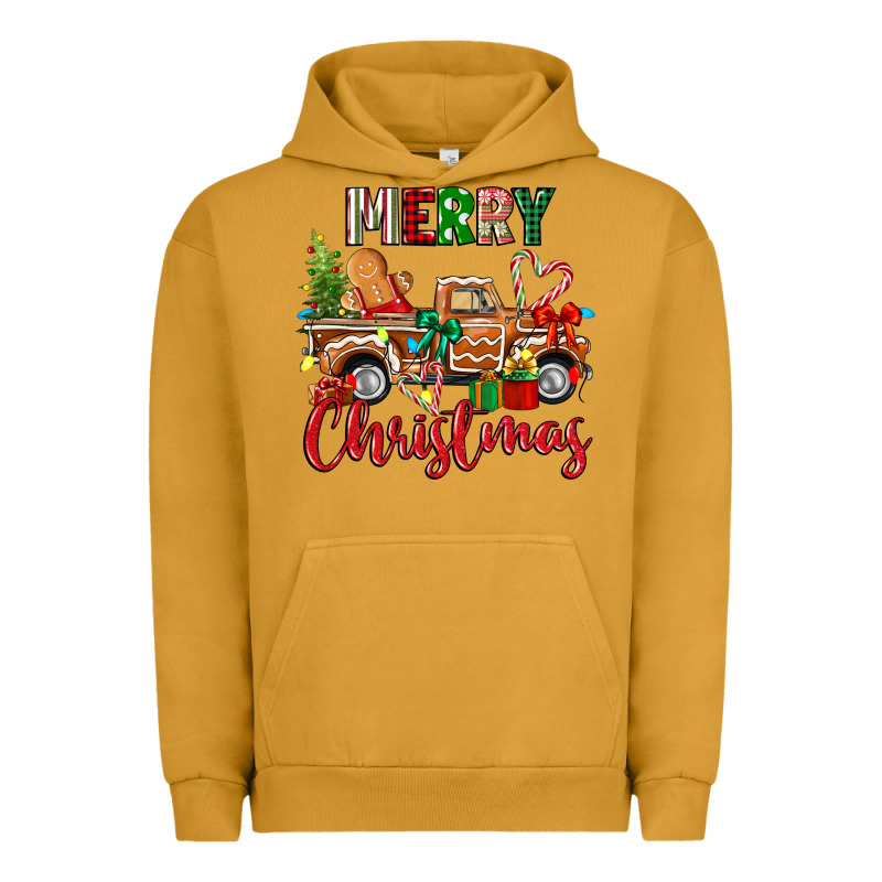 Merry Christmas Gingerbread Truck Urban Hoodie by texasbilliewilder | Teevron