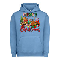 Pigment Pebble Blue merry christmas gingerbread truck Urban Hoodie - texasbilliewilder