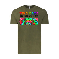 Vintage Olive two dads are better than one Vintage Tee - HRA Design Shop