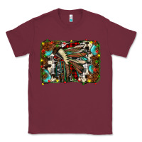 Burgundy christmas indian headdress Classic Tee - JahusDesignShop